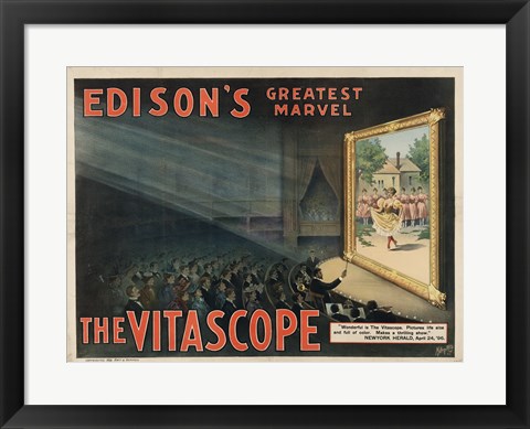 Framed Edisons Vitascope Print