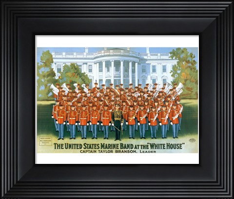 Framed Marine Band at the White house Print
