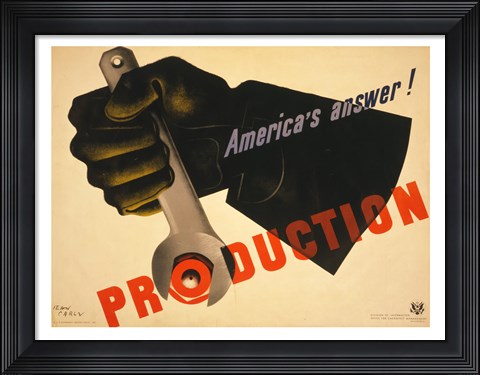 Framed Production poster WW1 Print