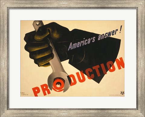 Framed Production poster WW1 Print