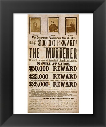 Framed Wanted Poster Print