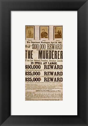 Framed Wanted Poster Print