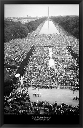 Framed Civil rights march on Washington Print