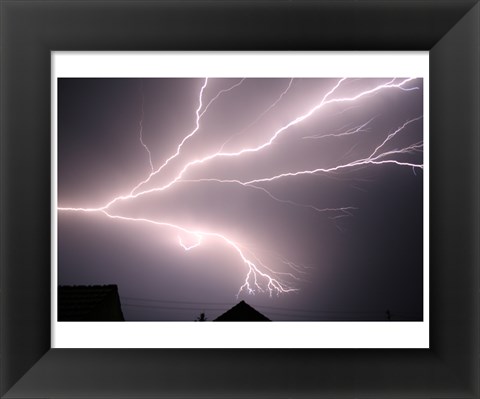 Framed Cloud-to-cloud Lightning Print