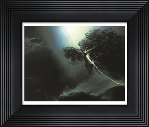 Framed Lightning Strike Print