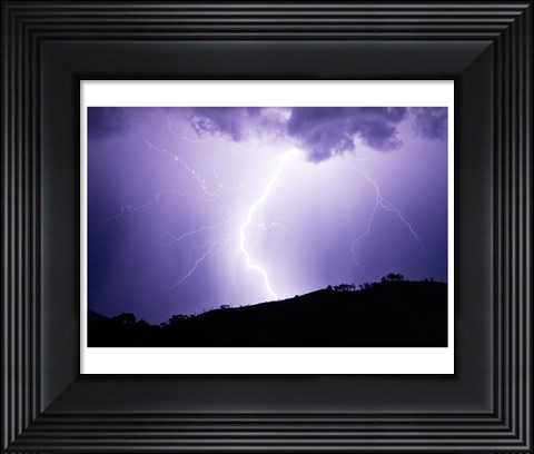 Framed Lightning Strike 2007 Print