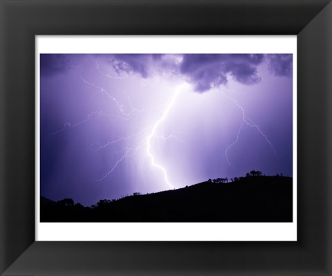 Framed Lightning Strike 2007 Print