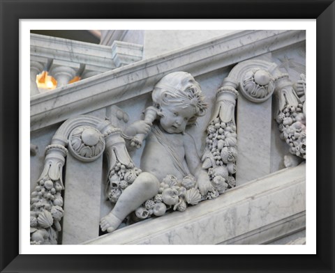Framed Library of congress architecture detail Print