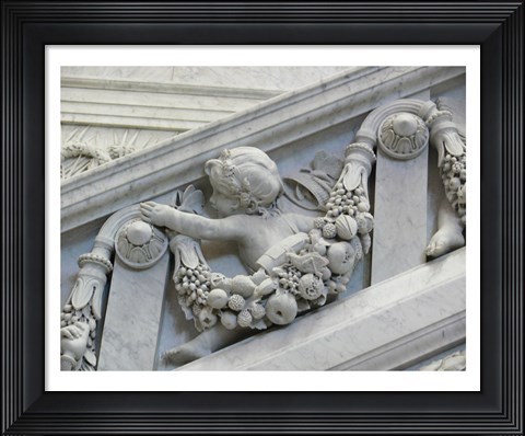 Framed Library of congress architecture detail child turned Print