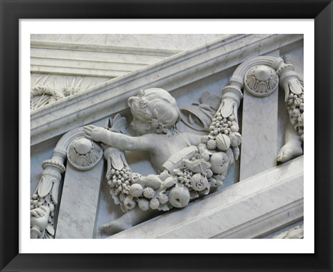 Framed Library of congress architecture detail child turned Print