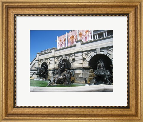 Framed Library of Congress Court of Neptune Fountain Washington DC Print