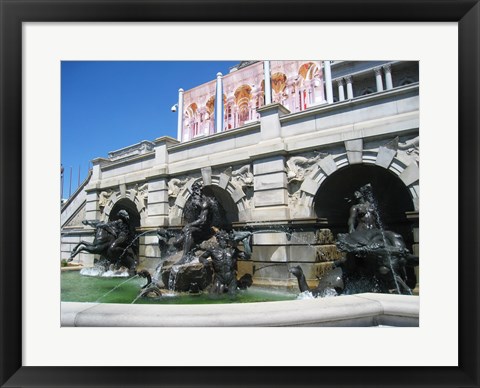 Framed Library of Congress Court of Neptune Fountain Washington DC Print