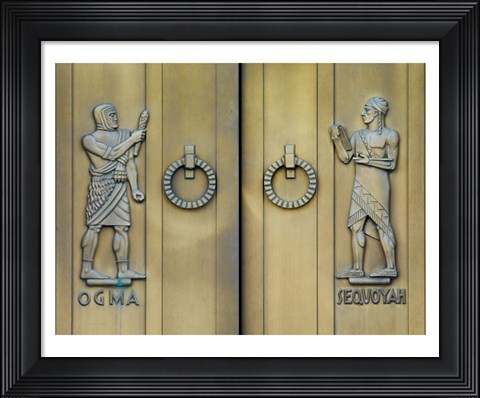 Framed Ogma and Sequoyah, Library of Congress John Adams Building Print