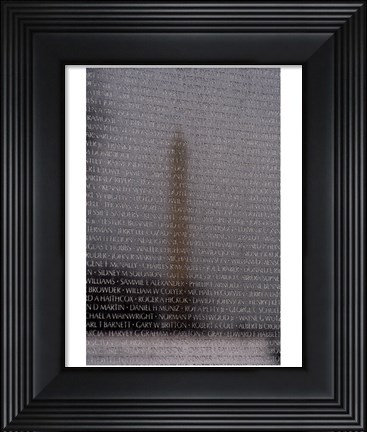 Framed Vietnam Veterans Memorial in Washington DC Print