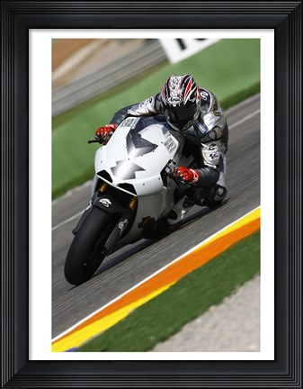 Framed Garry McCoy riding the Ilmor X3 MotoGP Print