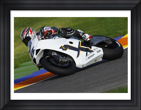 Framed Garry McCoy riding the Ilmor X3 Print