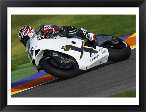 Framed Garry McCoy riding the Ilmor X3 Print