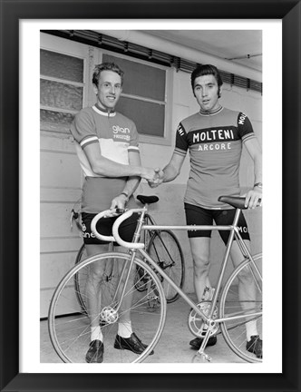 Framed Joop Zoetemelk and Eddy Merckx 1973 Print