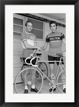 Framed Joop Zoetemelk and Eddy Merckx 1973 Print