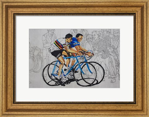 Framed Murales coppi bicycles Print