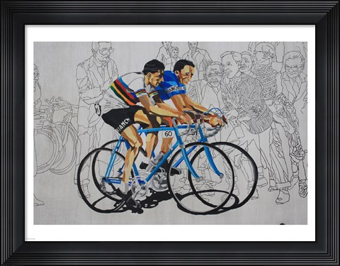 Framed Murales coppi bicycles Print