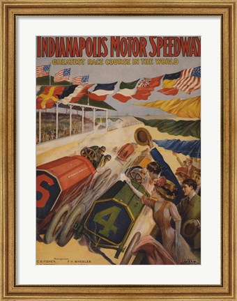 Framed Indianapolis Motor Speedway Print