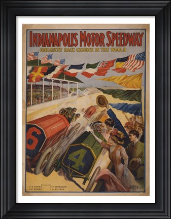 Framed Indianapolis Motor Speedway Print