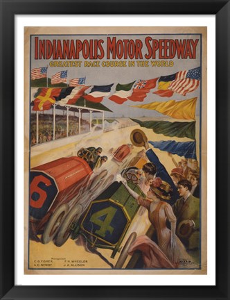 Framed Indianapolis Motor Speedway Print