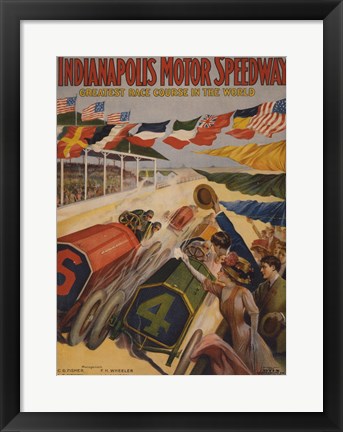 Framed Indianapolis Motor Speedway Print