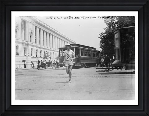 Framed Elphinstone Winning Washington Marathon Print