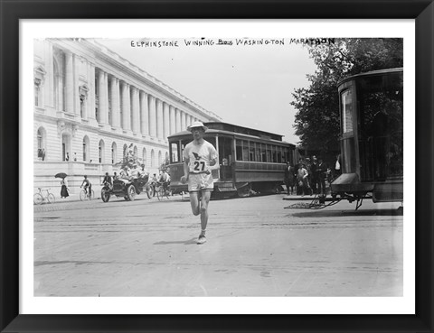 Framed Elphinstone Winning Washington Marathon Print