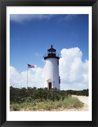 Framed Ape Poge Light, Cape Cod, Massachusetts Print