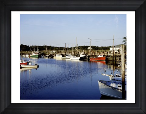 Framed Orleans harbor, Cape Cod, Massachusetts Print