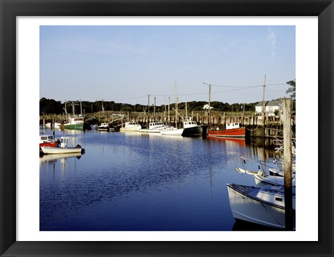 Framed Orleans harbor, Cape Cod, Massachusetts Print