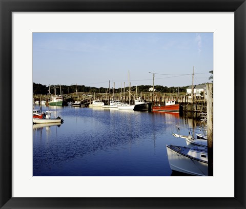 Framed Orleans harbor, Cape Cod, Massachusetts Print