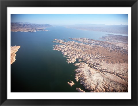 Framed Aerial view, Lake Mead near Las Vegas, Nevada and the Grand Canyon Print