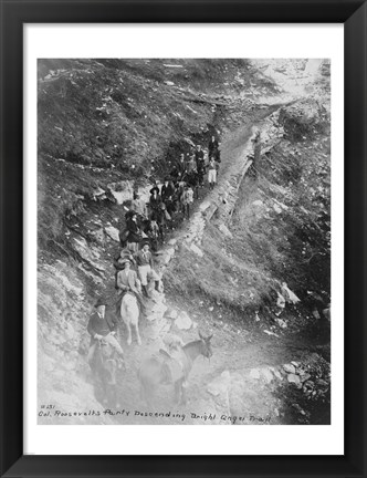 Framed Col. Roosevelt&#39;s party descending Bright Angel Trail Print