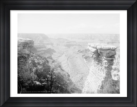 Framed Grand Canyon of Arizona from the head of Grand View trail Print
