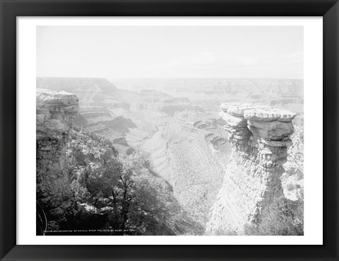 Framed Grand Canyon of Arizona from the head of Grand View trail Print