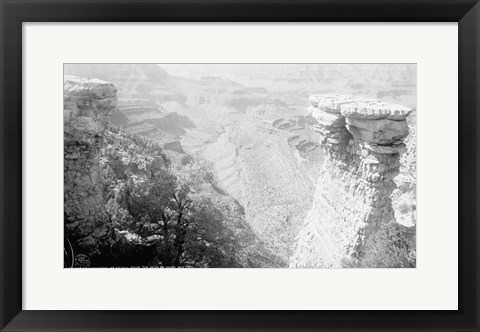 Framed Grand Canyon of Arizona from the head of Grand View trail Print