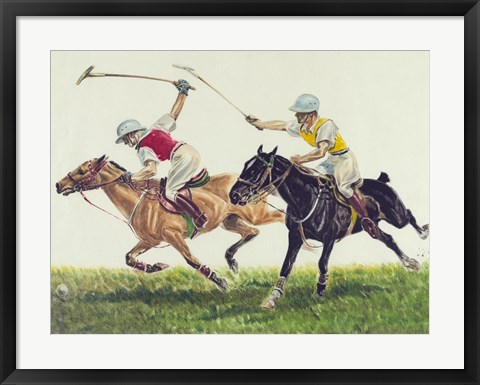 Framed Polo action Print