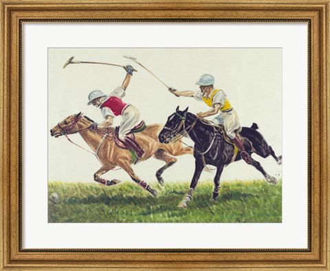 Framed Polo action Print