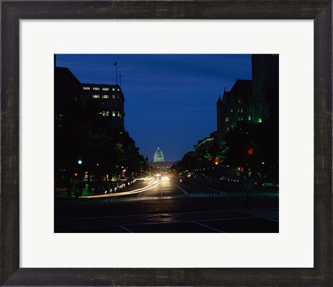 Framed Traffic on a road, Washington, D.C., USA Print