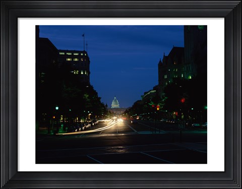 Framed Traffic on a road, Washington, D.C., USA Print