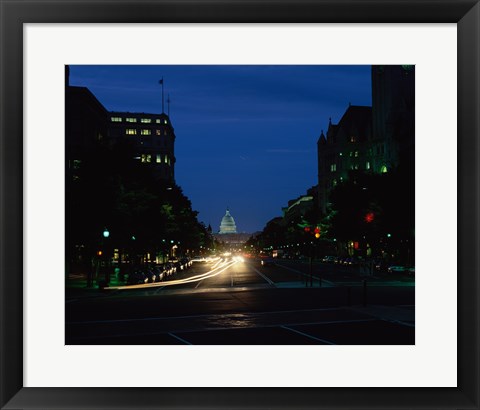 Framed Traffic on a road, Washington, D.C., USA Print