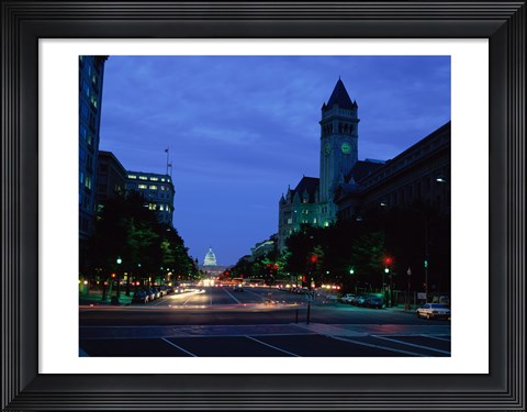 Framed Traffic on a road, Washington, D.C. Photograph Print