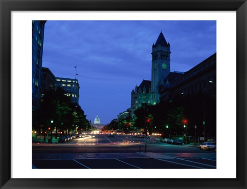 Framed Traffic on a road, Washington, D.C. Photograph Print