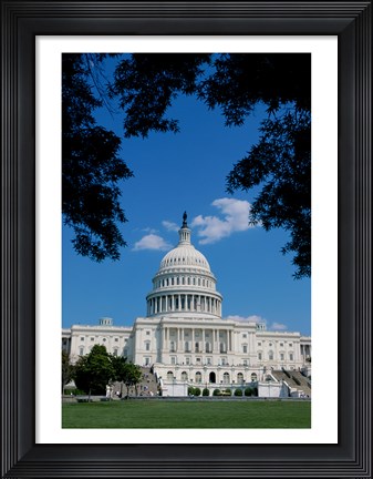 Framed Facade of the Capitol Building, Washington, D.C., USA Print