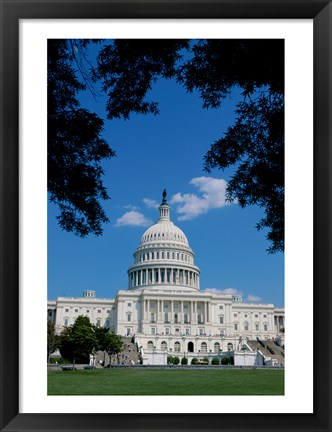 Framed Facade of the Capitol Building, Washington, D.C., USA Print