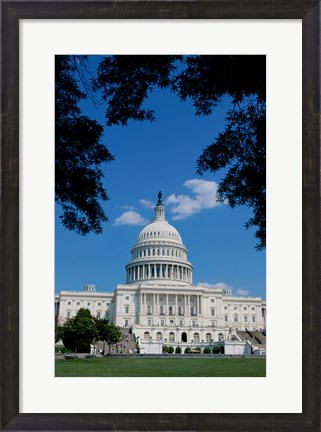 Framed Facade of the Capitol Building, Washington, D.C., USA Print